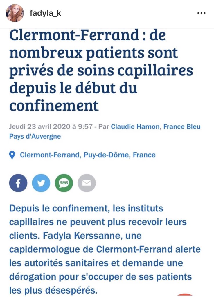 Article France Bleu Pays d'Auvergne — Fadyla alerte pendant le confinement